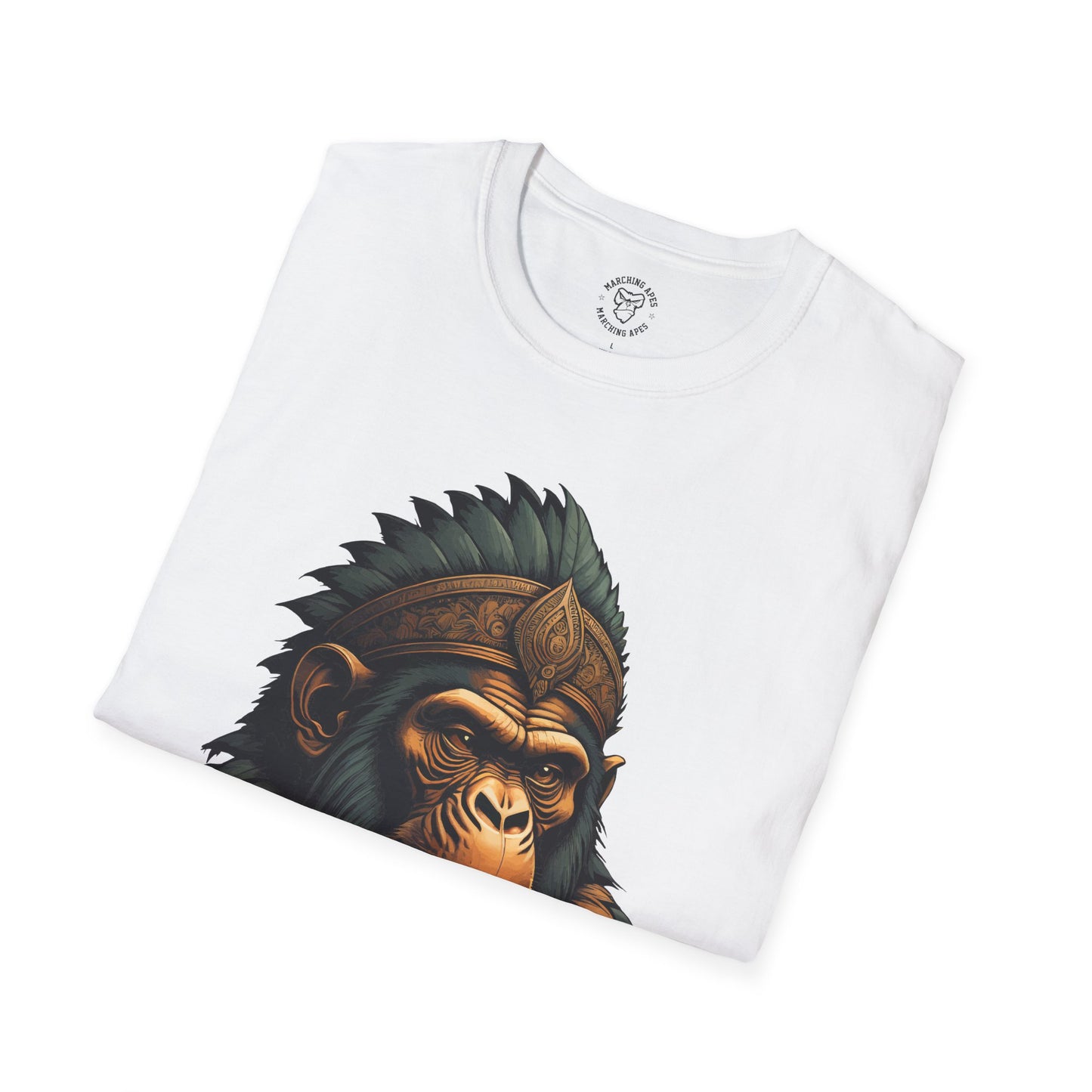 Marching Apes Graphic Unisex Softstyle T-Shirt - Urban Jungle Vibe