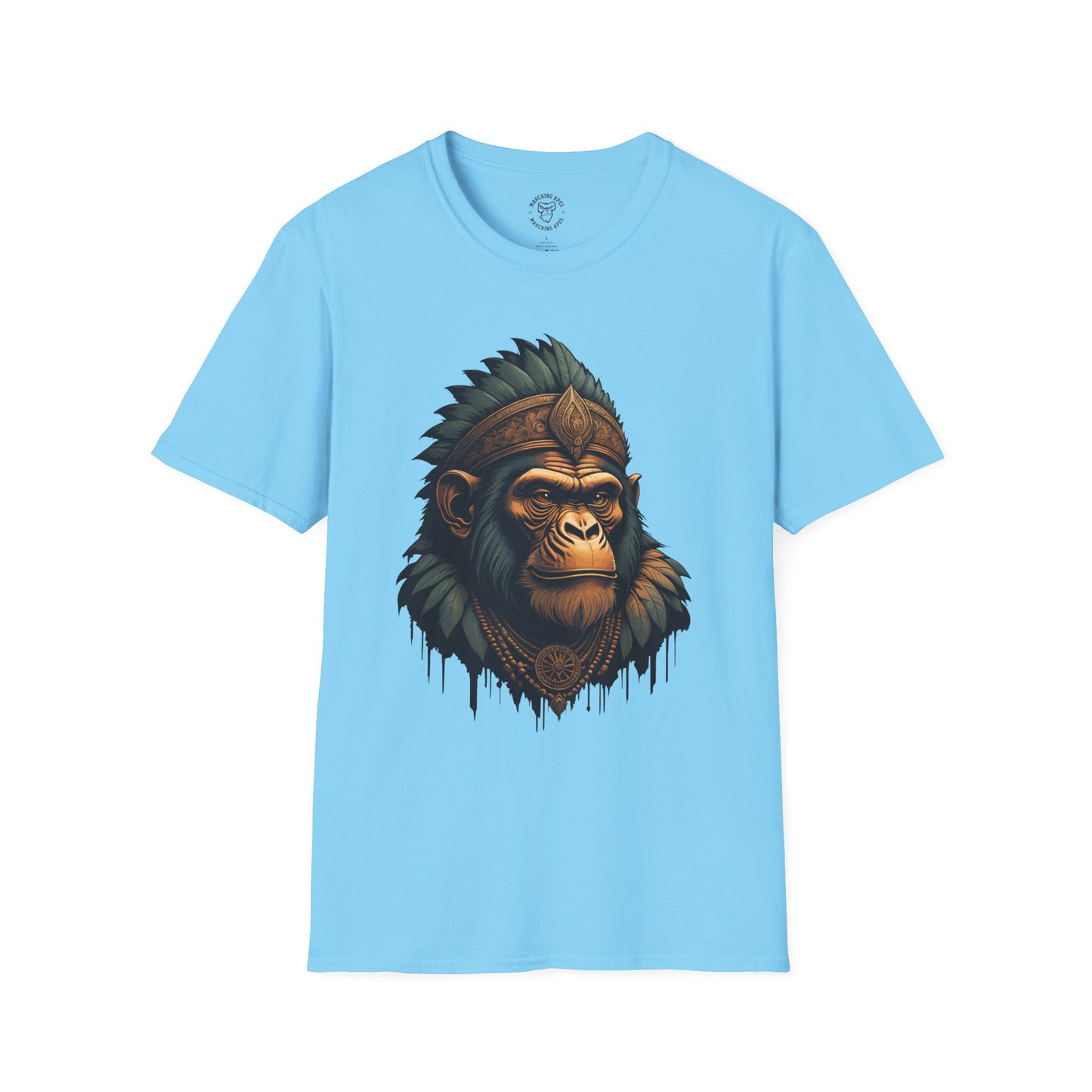 Marching Apes Graphic Unisex Softstyle T-Shirt - Urban Jungle Vibe