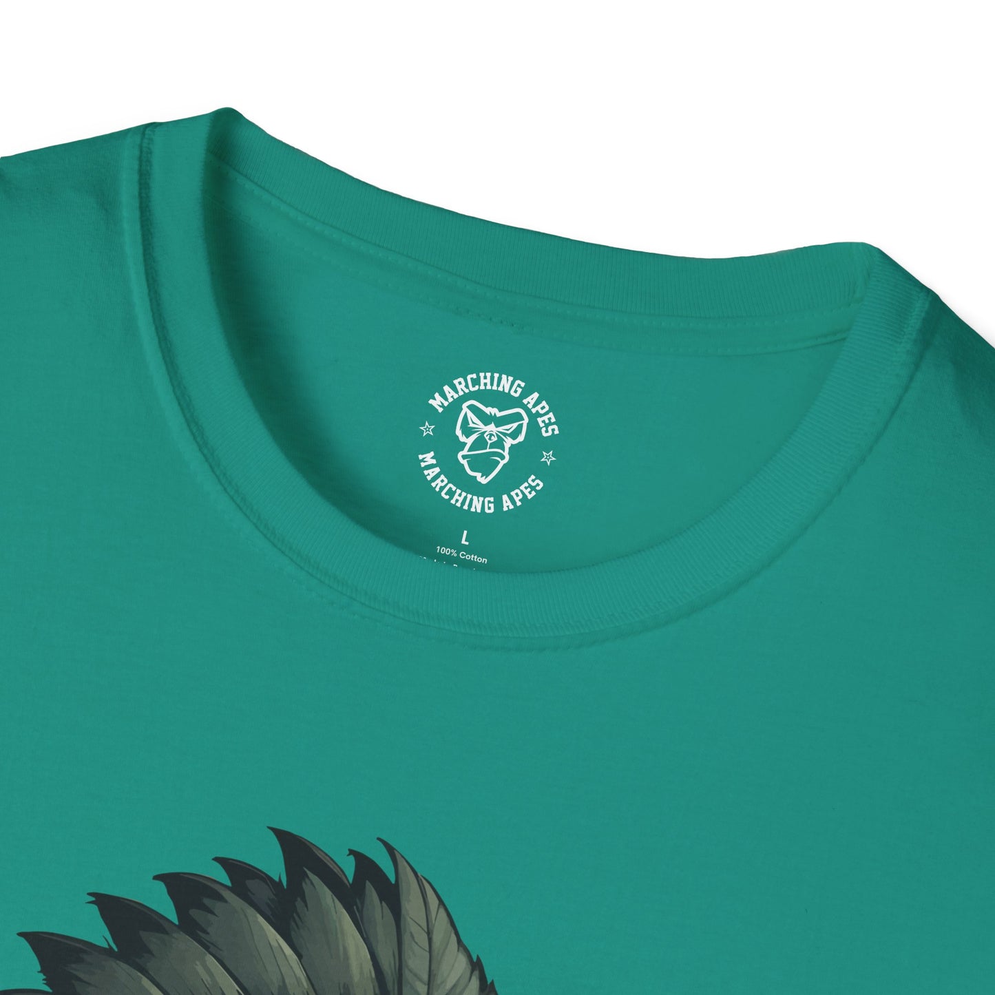 Marching Apes Graphic Unisex Softstyle T-Shirt - Urban Jungle Vibe