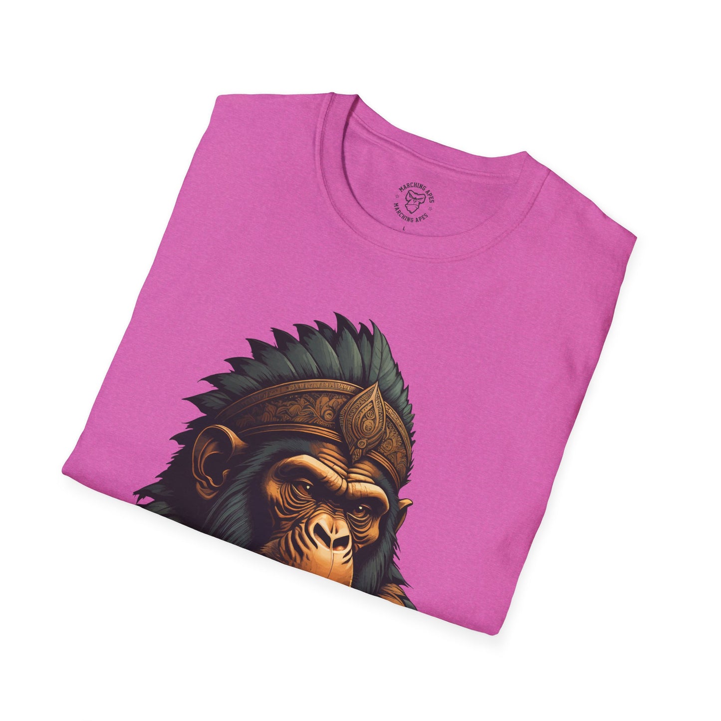 Marching Apes Graphic Unisex Softstyle T-Shirt - Urban Jungle Vibe