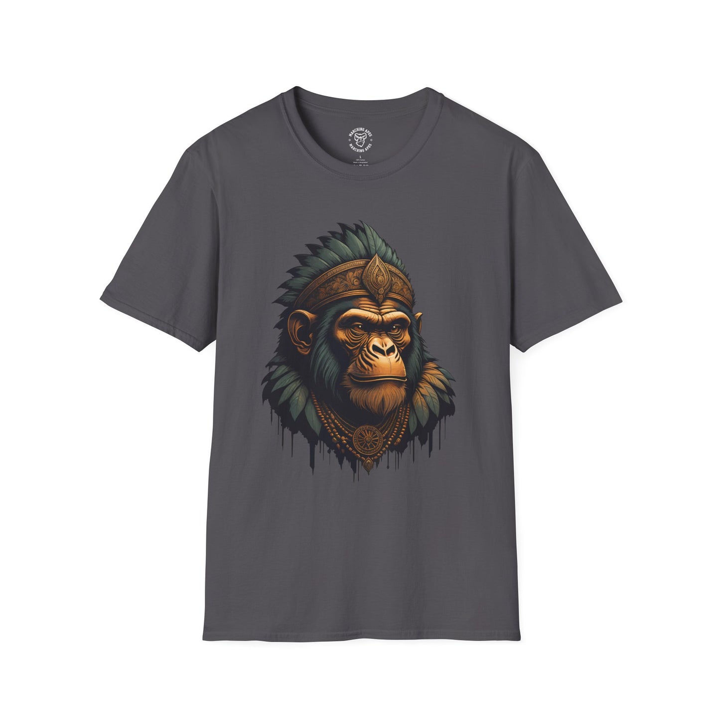 Marching Apes Graphic Unisex Softstyle T-Shirt - Urban Jungle Vibe