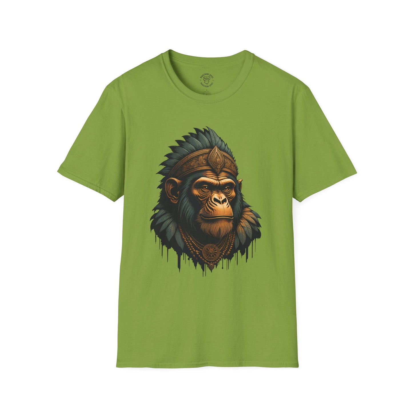 Marching Apes Graphic Unisex Softstyle T-Shirt - Urban Jungle Vibe