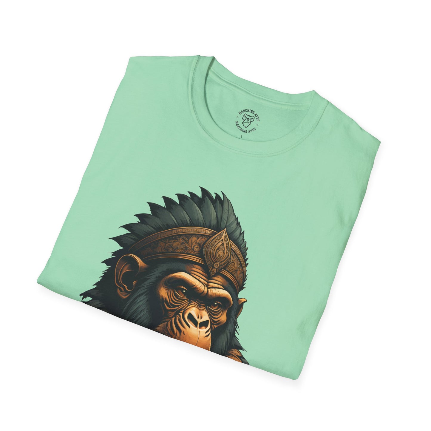 Marching Apes Graphic Unisex Softstyle T-Shirt - Urban Jungle Vibe
