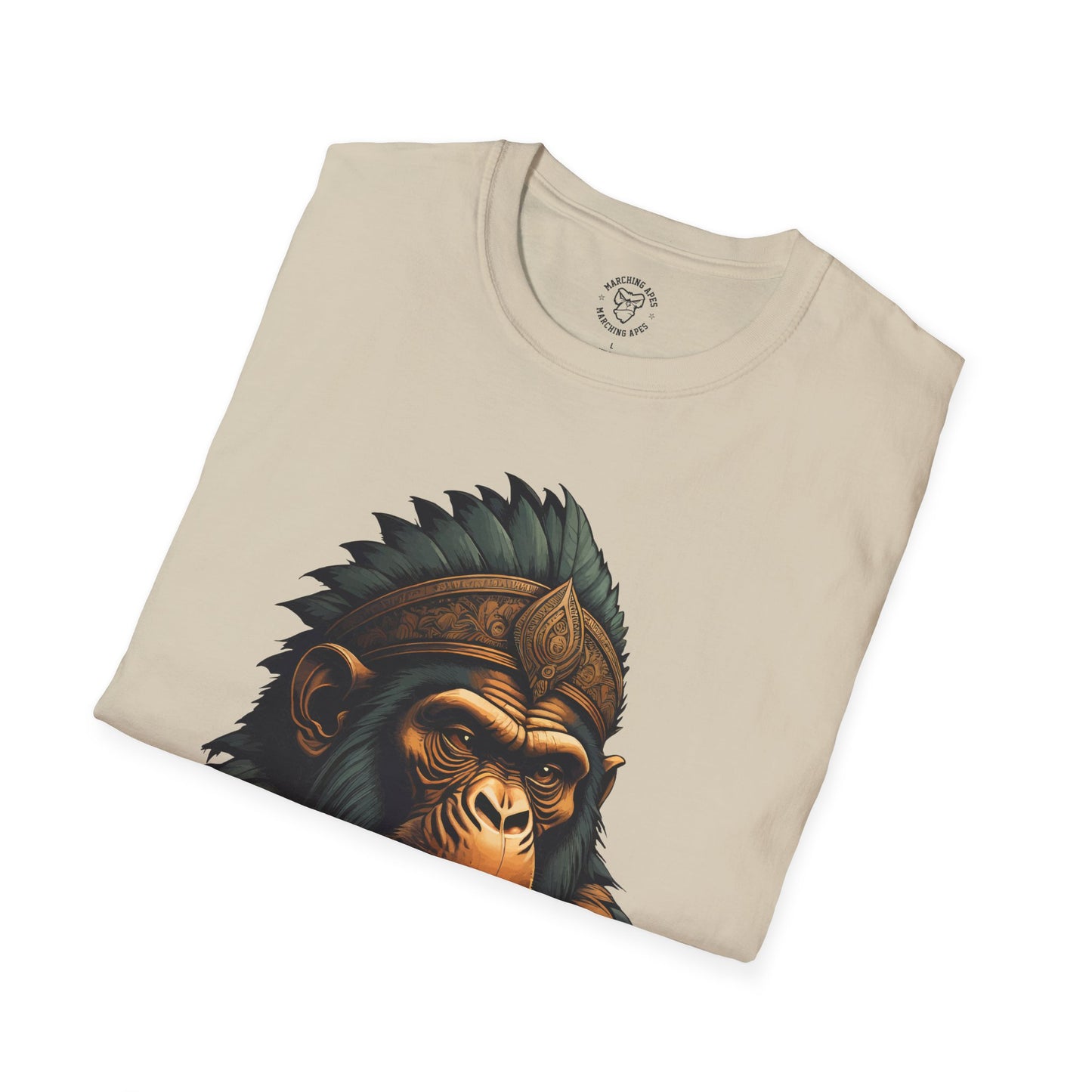 Marching Apes Graphic Unisex Softstyle T-Shirt - Urban Jungle Vibe