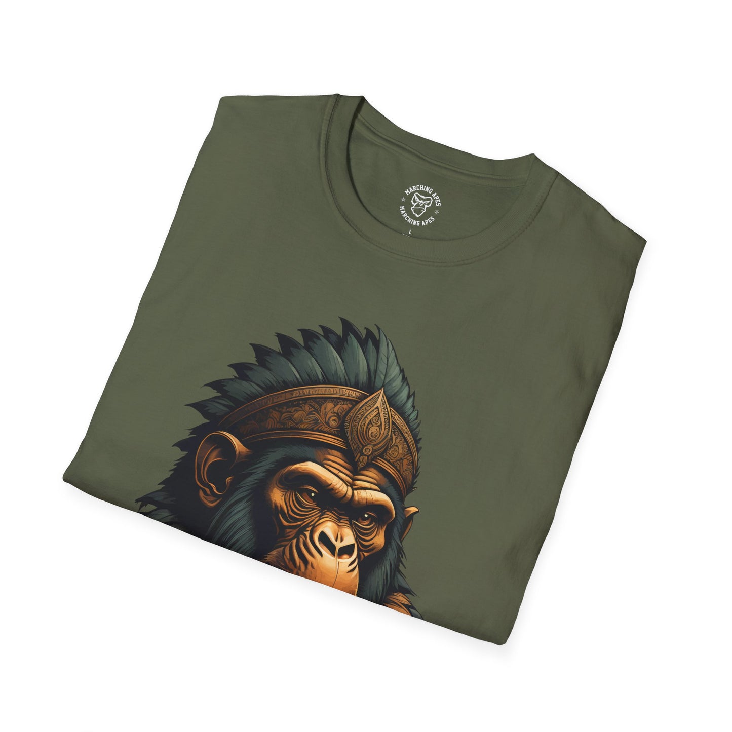 Marching Apes Graphic Unisex Softstyle T-Shirt - Urban Jungle Vibe