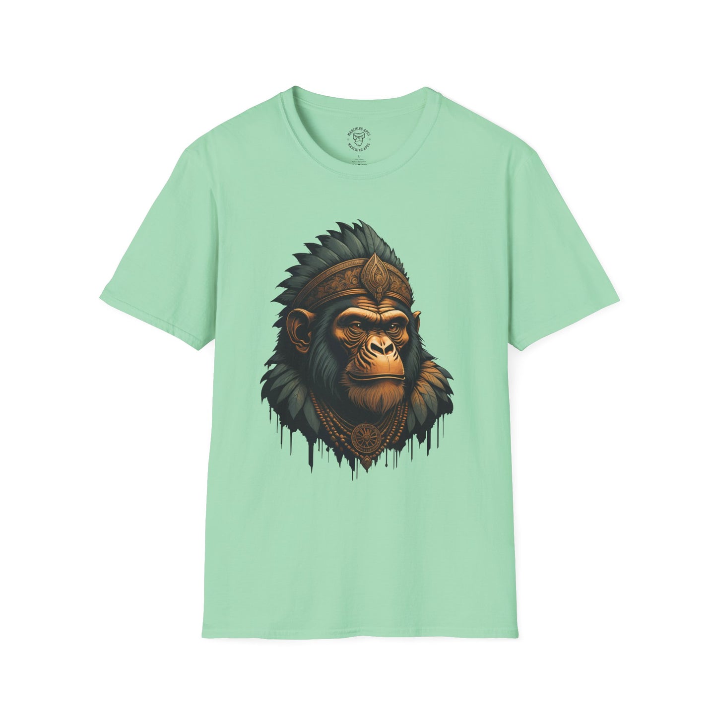 Marching Apes Graphic Unisex Softstyle T-Shirt - Urban Jungle Vibe