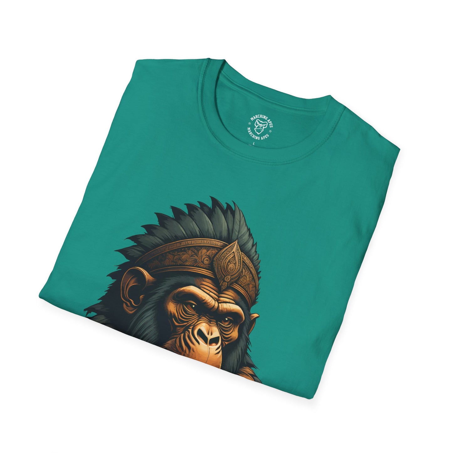 Marching Apes Graphic Unisex Softstyle T-Shirt - Urban Jungle Vibe