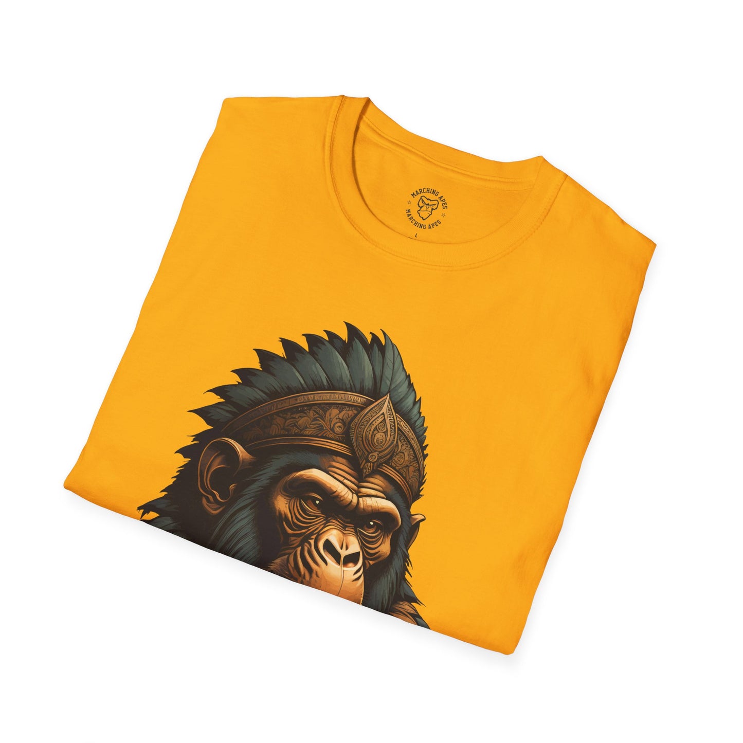 Marching Apes Graphic Unisex Softstyle T-Shirt - Urban Jungle Vibe