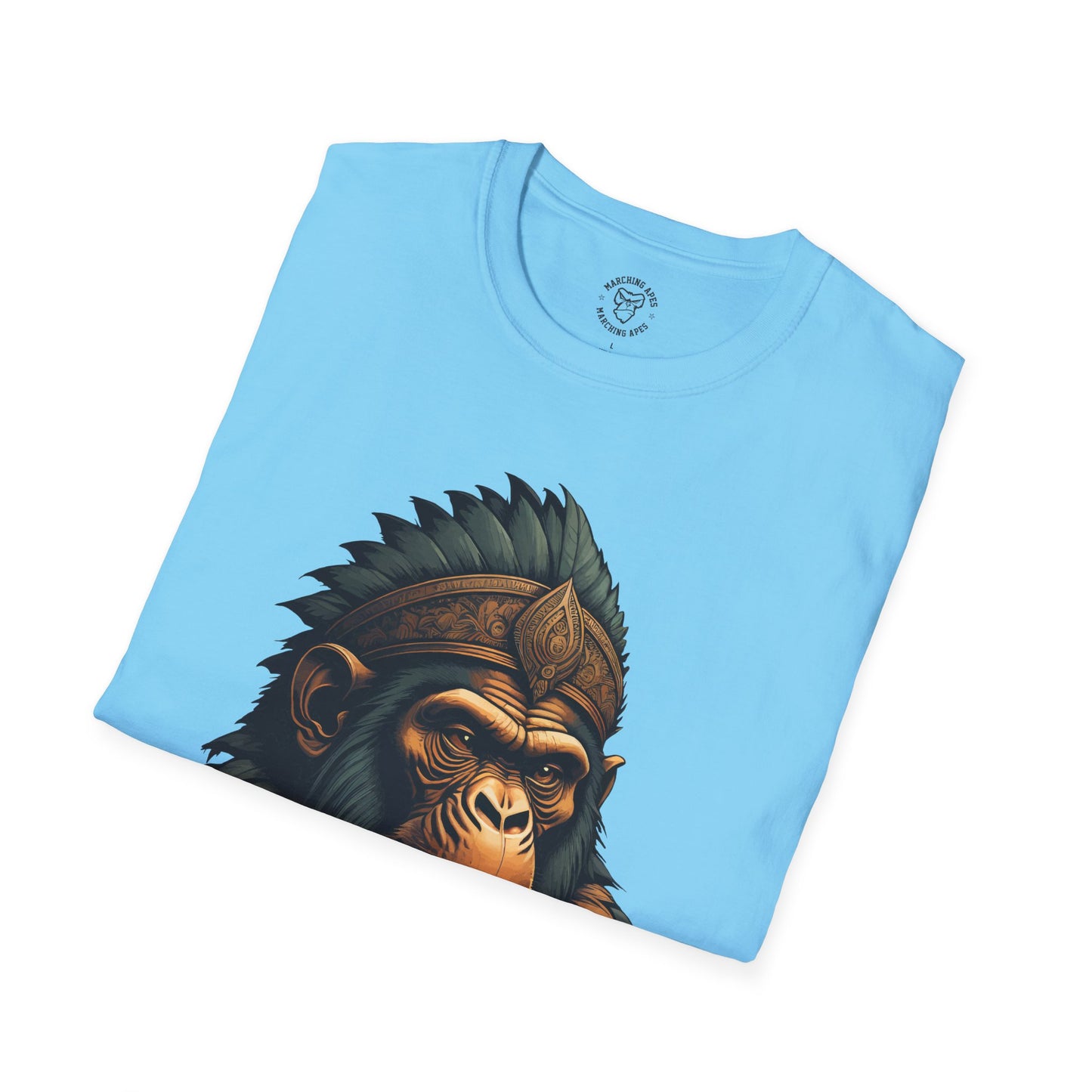 Marching Apes Graphic Unisex Softstyle T-Shirt - Urban Jungle Vibe