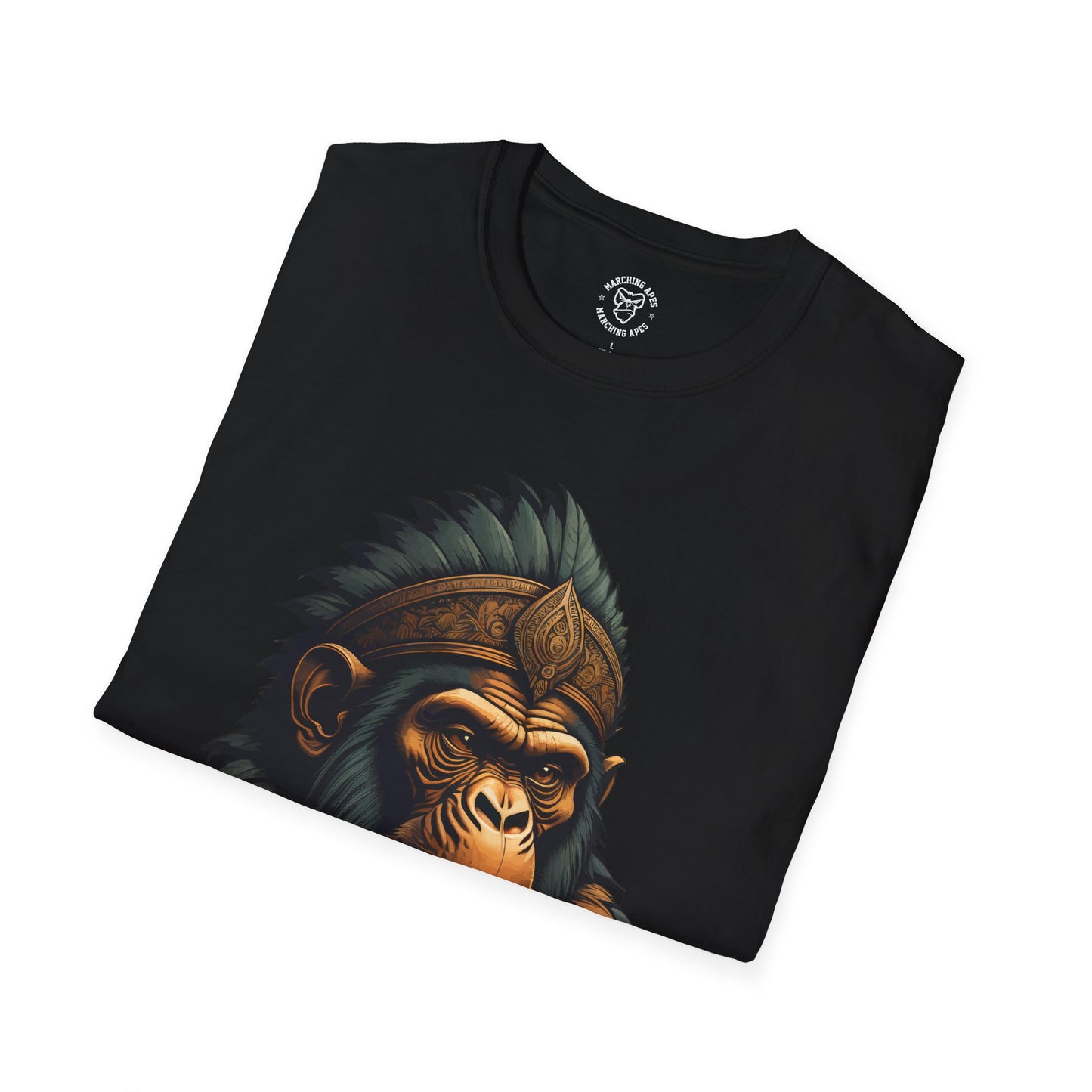 Marching Apes Graphic Unisex Softstyle T-Shirt - Urban Jungle Vibe